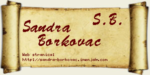 Sandra Borkovac vizit kartica